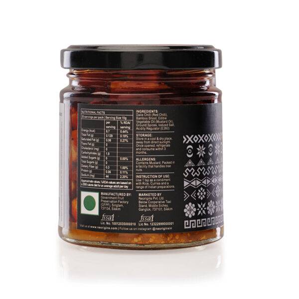 Dalle Chilli with Bamboo Shoot Pickle, 200g