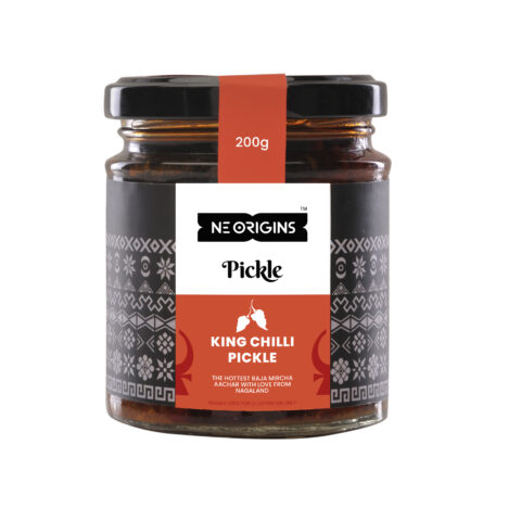 King Chilli Pickle, (Bhut Jolokia Pickle) 200g